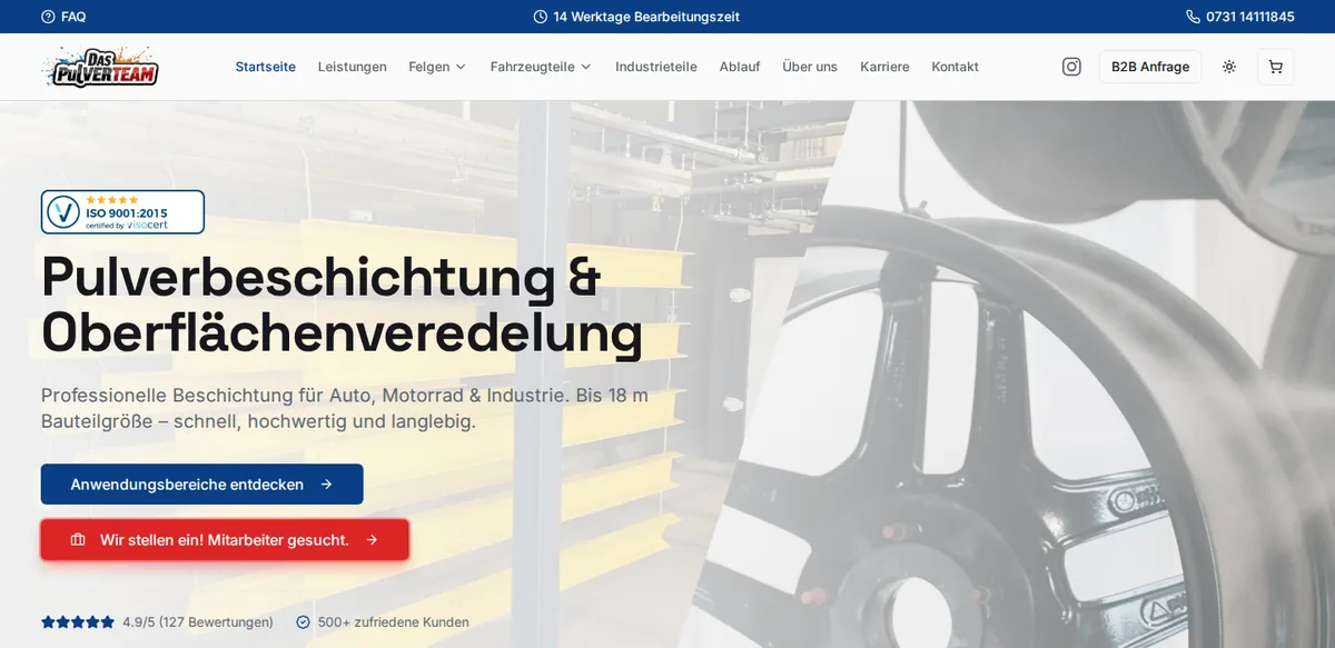 Startseite von Das Pulverteam
