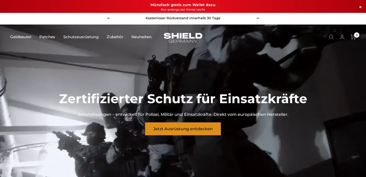 Startseite von SHIELD Germany